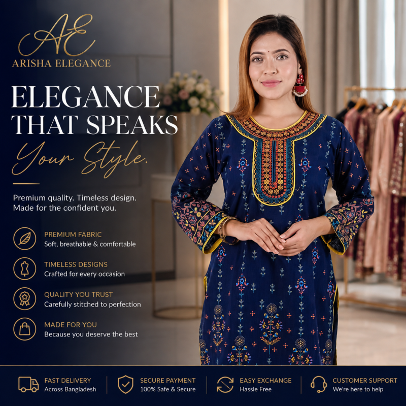 Arisha Elegance women's fashion brand advertisement